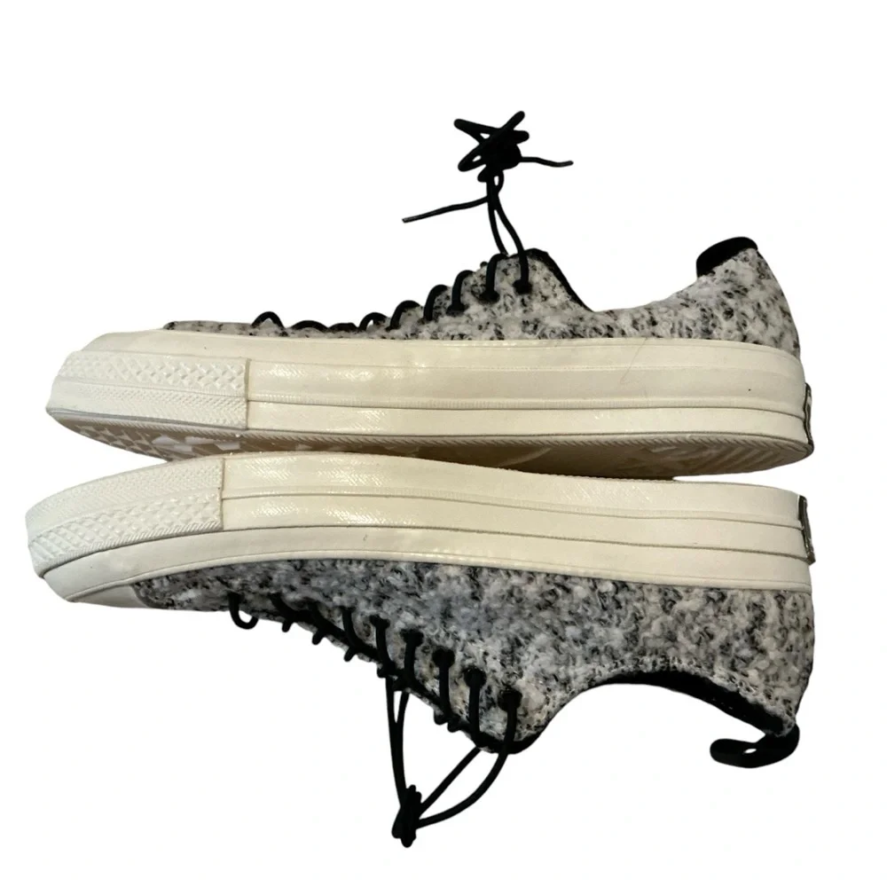Converse Chuck Taylor 70 LO boucle wool white black sneaker mens 6.5 women’s 8.5